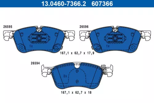 Bremsbelagsatz, Scheibenbremse
